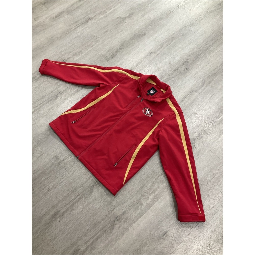 San Francisco 49ers Men's 3 Layer Soft She'll Zip Up Jacket NFL Team Apparel XL